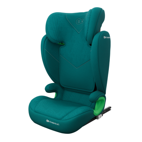 Бустер с облегалка KinderKraft JUNIOR FIX 2 PLUS, Green