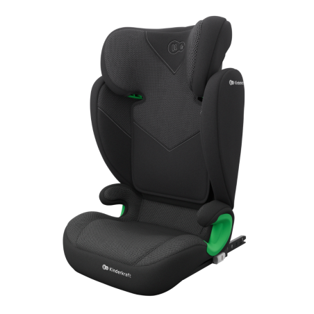Бустер с облегалка KinderKraft JUNIOR FIX 2 PLUS, BLACK