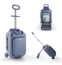 Kуфар със седалка KinderKraft CABBY, BLUE