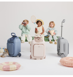 KinderKraft CABBY куфар със седалка GREY