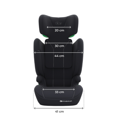 Бустер с облегалка Kinderkraft I-SPARK 2 PLUS, Black