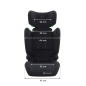 Бустер с облегалка Kinderkraft I-SPARK 2 PLUS, Black