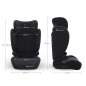 Бустер с облегалка Kinderkraft I-SPARK 2 PLUS, Black
