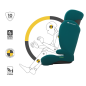 Бустер с облегалка Kinderkraft I-SPARK 2 PLUS, Black