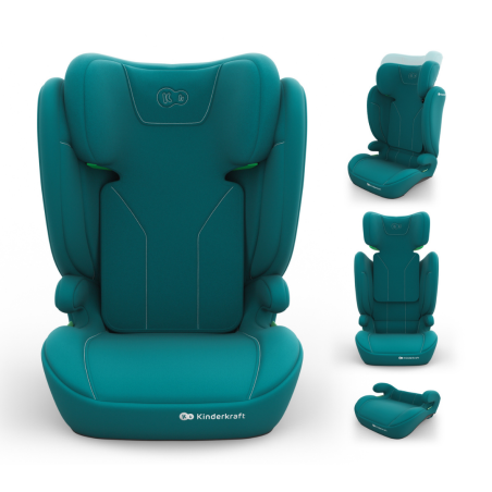 Бустер с облегалка Kinderkraft I-SPARK 2 PLUS, Green