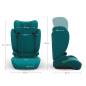 Бустер с облегалка Kinderkraft I-SPARK 2 PLUS, Green