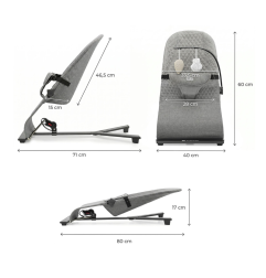 Шезлонг KinderKraft MIMI Dark Grey