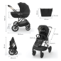 Комбинирана количка Kinderkraft Prime 3 2в1, BLACK
