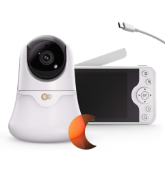 Бебефон с камера KinderKraft NITEEYE GLOW WHITE