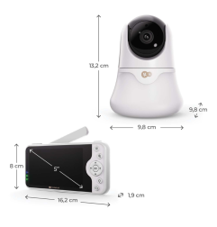 Бебефон с камера KinderKraft NITEEYE GLOW WHITE