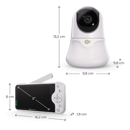 Бебефон с камера KinderKraft NITEEYE GLOW WHITE