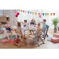 KinderKraft столче за хранене ENOCK дървено/бели крака