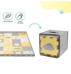 KinderKraft LUNO SHAPES мек пъзел жълт