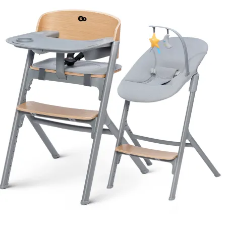 KinderKraft LIVY столче за хранене дърво + CALMEE шезлонг