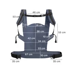 KinderKraft NINO ергономична раница CONFETTI DENIM – снимка 6