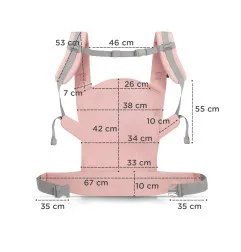 KinderKraft NINO ергономична раница CONFETTI PINK – снимка 6