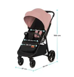 Бебешка количка Kinderkraft Grande Plus, Розова – снимка 5