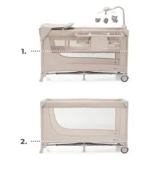 Kinderkraft JOY FULL 2 бебешка кошара с аксесоари BEIGE