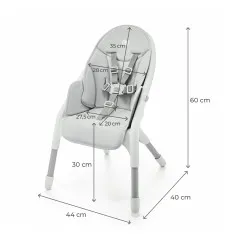 Kinderkraft DINNLY столче за хранене GREY – снимка 9