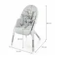 Kinderkraft DINNLY столче за хранене GREY