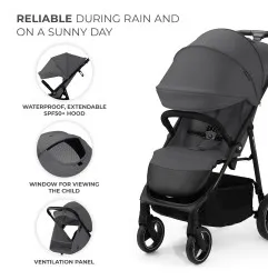 Kinderkraft TRIG 3 бебешка количка GRANITE GREY – снимка 5