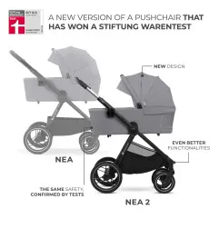 KinderKraft бебешка количка 2в1 NEA 2.0 PLATINIUM GREY