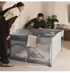 Kinderkraft ZIKI кошара за игра GREY – снимка 4