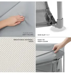 Kinderkraft ZIKI кошара за игра GREY – снимка 5