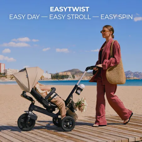 KinderKraft EASYTWIST бежова триколка