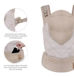 Kinderkraft HUGGY ергономична раница BIZUU dune whisper – снимка 10