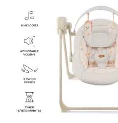 Kinderkraft SWINGEE бебешка люлка бежова – снимка 8