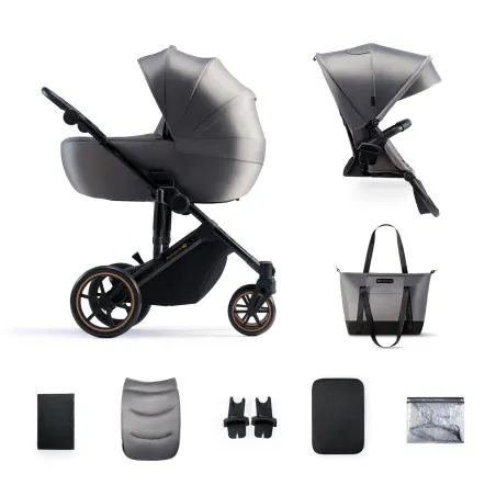 Бебешка количка 2в1 Kinderkraft Prime 2, SHADOW GREY