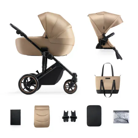 Бебешка количка 2в1 Kinderkraft Prime 2, SANDROSE BAIGE