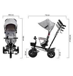 KinderKraft AVEO LIGHT GREY триколка – снимка 9
