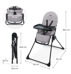 Kinderkraft BINCI столче за хранене GREY – снимка 6