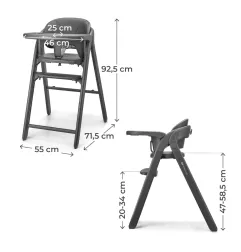 Kinderkraft TINO столче за хранене GRAY – снимка 6