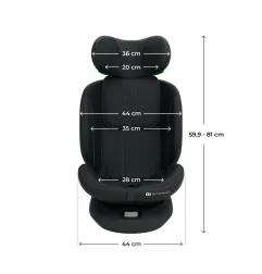 Kinderkraft I-Grow 2 PLUS столче за кола 40-150 cm BLACK – снимка 13