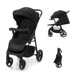 Бебешка количка с табла Kinderkraft TRIG 3, ONYX BLACK