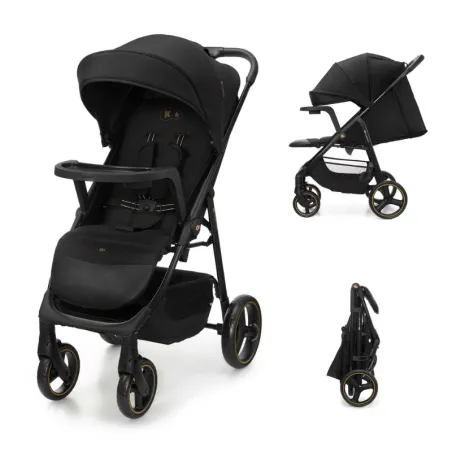 Бебешка количка с табла Kinderkraft TRIG 3, ONYX BLACK