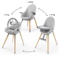 KinderKraft FINI UP столче за хранене GREY