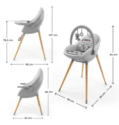 KinderKraft FINI UP столче за хранене GREY – снимка 13