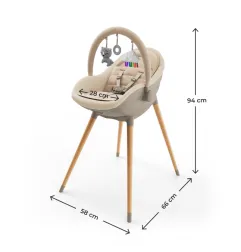 KinderKraft FINI UP столче за хранене BEIGE – снимка 4