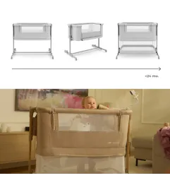 KinderKraft NESTEE GROW 2 бебешка кошара LIGHT GREY – снимка 8