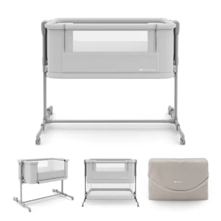 Бебешка кошара KinderKraft NESTEE GROW 2, LIGHT GREY