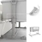 KinderKraft NESTEE GROW 2 бебешка кошара LIGHT GREY