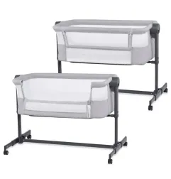 Бебешка кошара KinderKraft NESTEE UP 2, LIGHT GREY