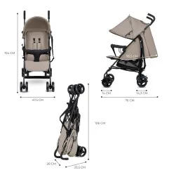 Kinderkraft бебешка количка TIK STONE BEIGE – снимка 11