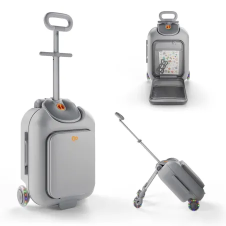 KinderKraft CABBY куфар със седалка GREY