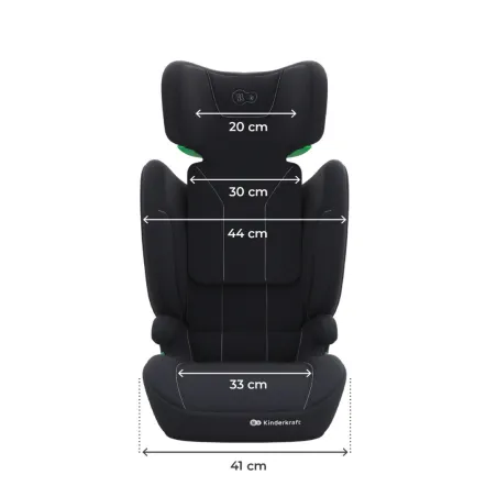 Бустер с облегалка Kinderkraft I-SPARK 2 PLUS, Black