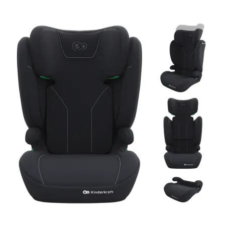 Бустер с облегалка Kinderkraft I-SPARK 2 PLUS, Black